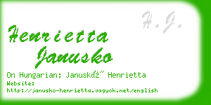 henrietta janusko business card